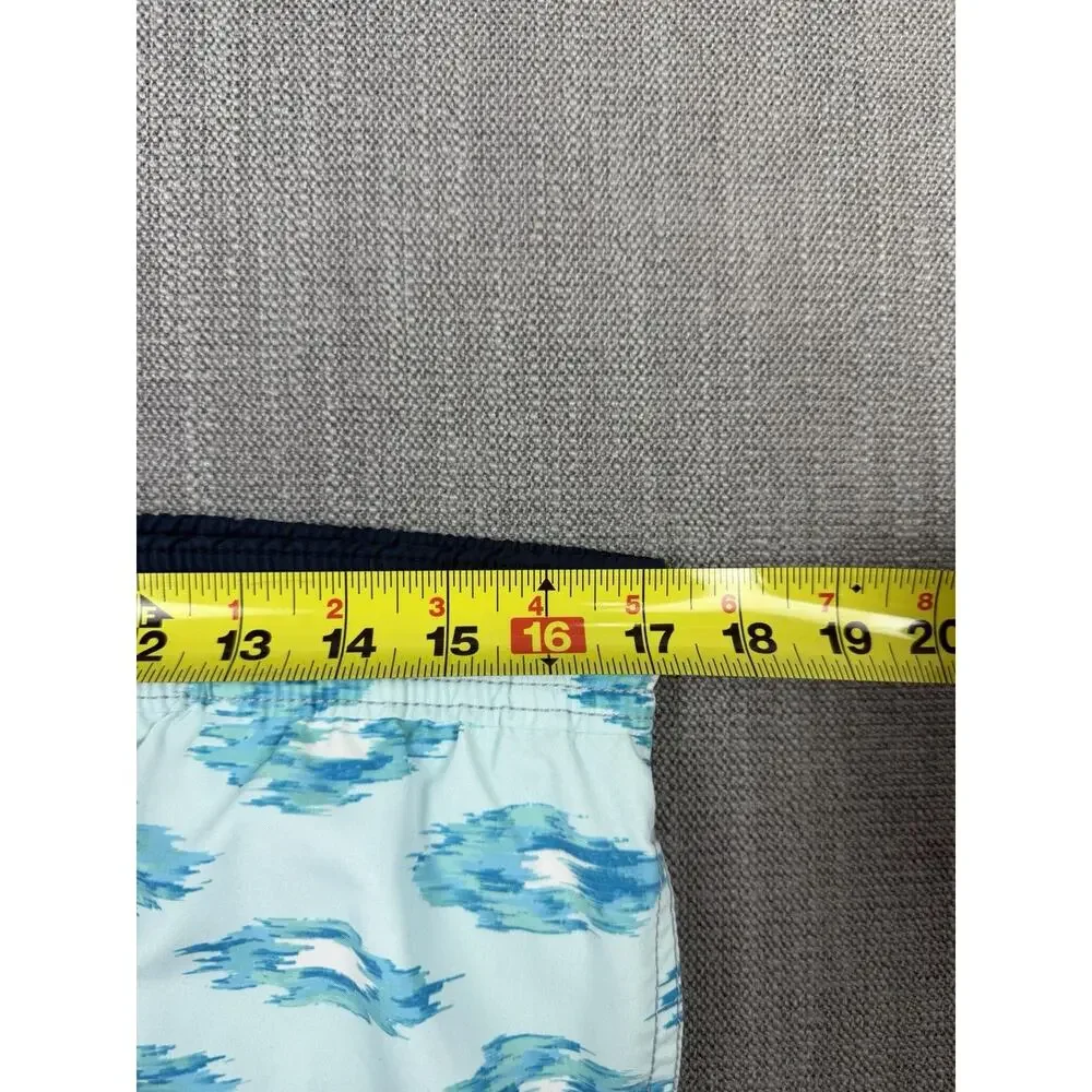 Sophia Alexia Pier St Barth Swim Trunks Men’s Large Blue Print Mesh Lined